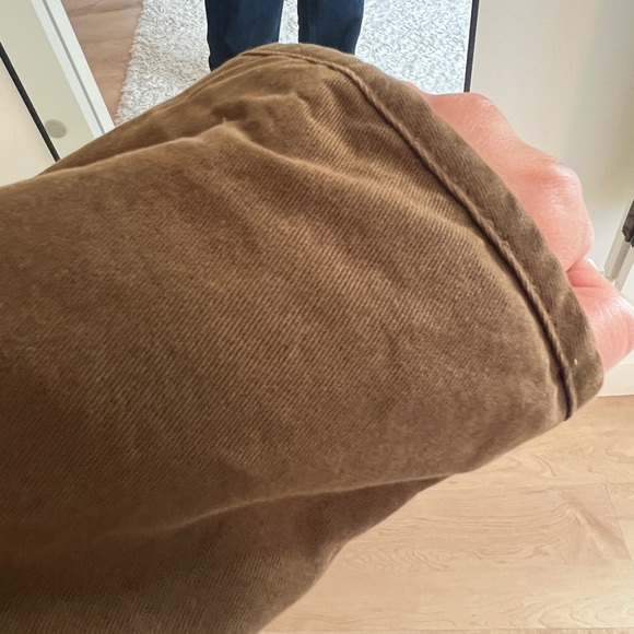 Women’s winter dark brown Barn Jacket with corduroy Black Collar - Picture 6 of 13